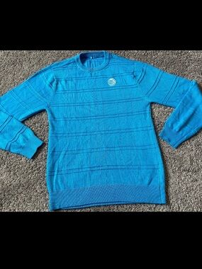 AT&T men knit sweater size Large blue